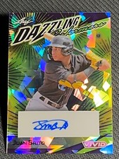 2023 Leaf Vivid NAVY BLUE CRYSTALS DAZZLING AUTO Juan Brito 3/7