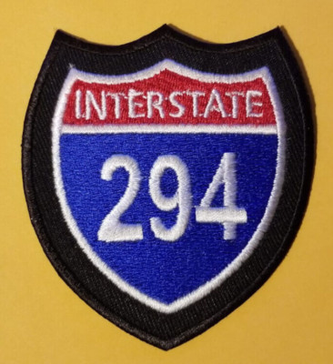 US Interstate 294 Highway approx  2.75x3'' Embroidered Patch *