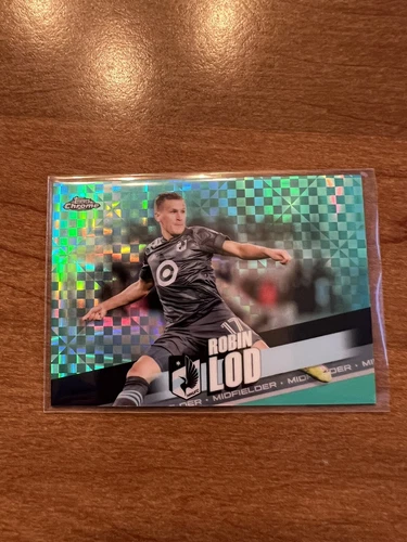 2022 Topps Chrome MLS #36 Robin Lod Aqua 185/299 Refractor Minnesota Soccer