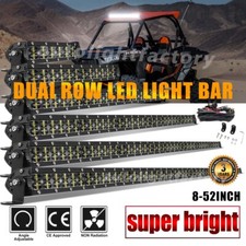 Slim 8 14 20 26 32 Led Work Light Bar Spot Flood Fog Driving Atv Suv Offroad