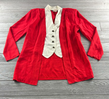 Vintage 80s 90s All That Jazz vest jacket combo Long Sleeve Red Layered Look
