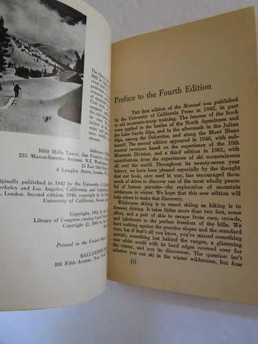 The Sierra Club Manual Of Ski Mountaineering- David Brower PB 4th Ed 1969 Vtg - Picture 5 of 8