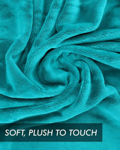 Fleece Blanket 300GSM Luxury Bed Blanket Anti-Static Fuzzy Soft Utopia Bedding - Picture 45 of 170