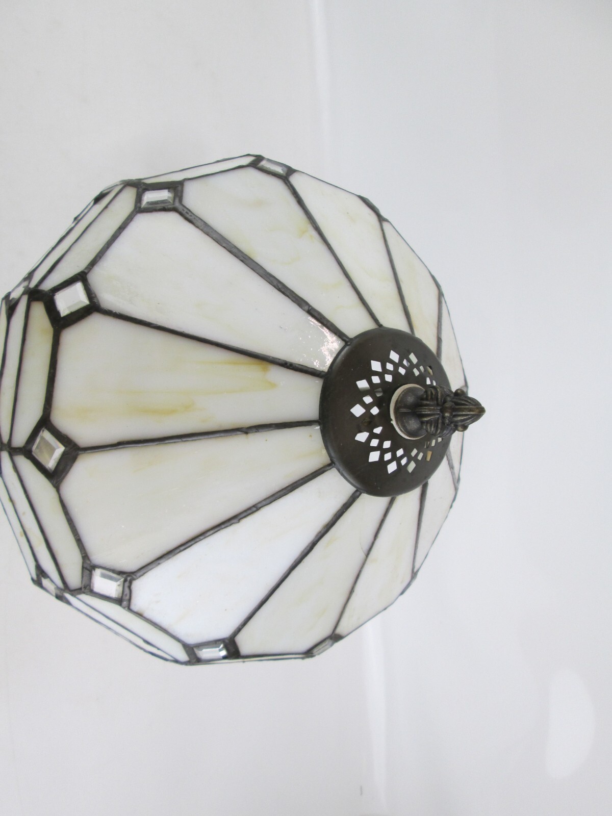 Homebase Tiffany Style Bedside Table Lamp Black And White Shade Height