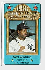 1981 PERMA-GRAPHICS ALL-STARS #18 DAVE WINFIELD New York Yankees Baseball Card