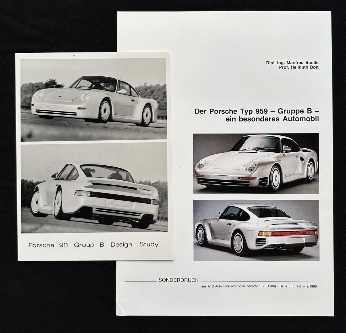Orig 1984 PORSCHE 959 Group B Design Study Brochure Photos German