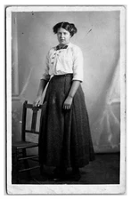 Antique Early 1900s - Women In Dress Portrait Real Photo Postcard (UnPosted)