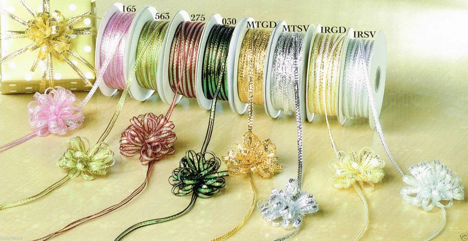 1/8" x 50 yards PULL String Organza RIBBON for Wedding FAVORS Bows Decorations - Image 2 of 4