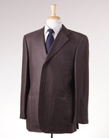 $2495 Isaia Solid Chocolate Brown Silk-cotton Sport Coat 44 R (eu 54) on sale $2495 Isaia Solid Chocolate Brown Silk-cotton Sport Coat 44 R (eu 54) on sale
