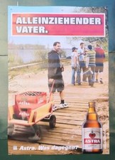 Astra Bier Poster, Plakat, "ALLEINERZIEHENDER VATER!", Deko, Kiez, Hamburg, Neu