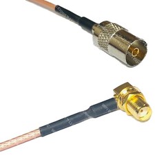 RG316 DVB TV Pal Female to SMA FEMALE ANGLE RF Cable Rapid-SHIP LOT