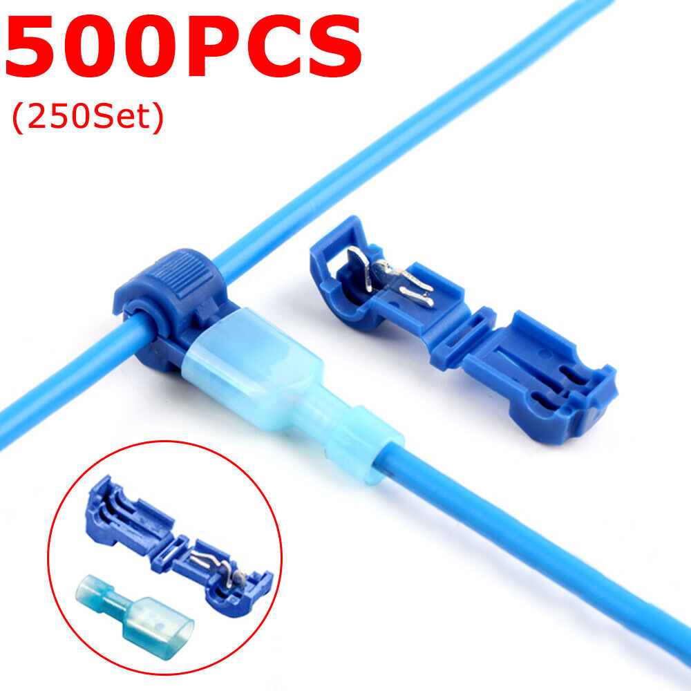 500PCS T-Tap Electrical Crimp Quick Splice Wire Terminal 500PCS T-Tap Electrical Crimp Quick Splice Wire Terminal