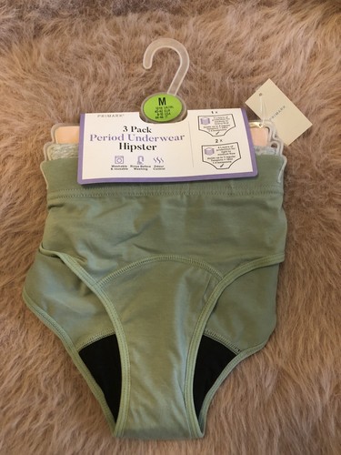 PRIMARK Mujer Menstrual Ropa Interior HIPSTER MULTICOLOR Paquete de 3 Talla GRANDE | eBay