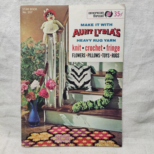 1960s American Thread Star Book Heavy Rug Yarn Knitting Crochet Pattern Book 207