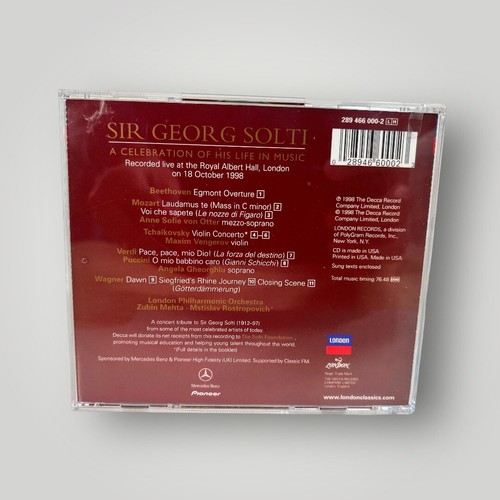 Sir Georg Solti: A Celebration CD 1998 Decca London - Picture 2 of 8
