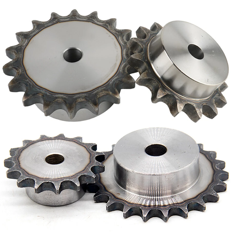 "Piñón de cadena de rodillos de acero 04C 1/4"" paso de rueda 6,35 mm 9 ~ 80 dientes orificio de proceso" Foto 4 de 4