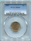 1863 Indian Cent PCGS MS65