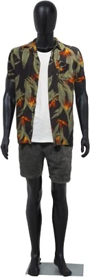 KINBOR 6 Ft Male Full Body Mannequin Detachable Dress Form Display Mannequin (Black)