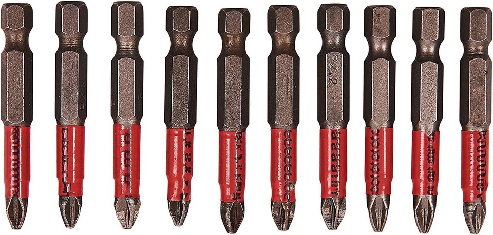 HEIBTENY Set Di 10 Punte Per Cacciavite, Magnetiche, Antiscivolo, Con 2 Adattatori A Sgancio Rapido, In Lega Di Acciaio Per Avvitatori A Percussione, 25 Mm-90 Mm - Foto 10