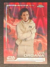 2024 Topps Chrome Star Wars Leia Organa Red Raywave Refractor 103