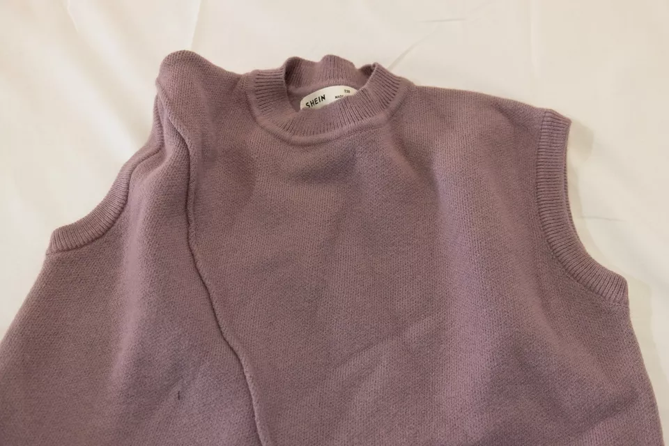 Shein Girl's Sleeveless Pocket Sweater Vest EJ1 Purple Size 110 lbs US 14/16 - Image 2 of 3