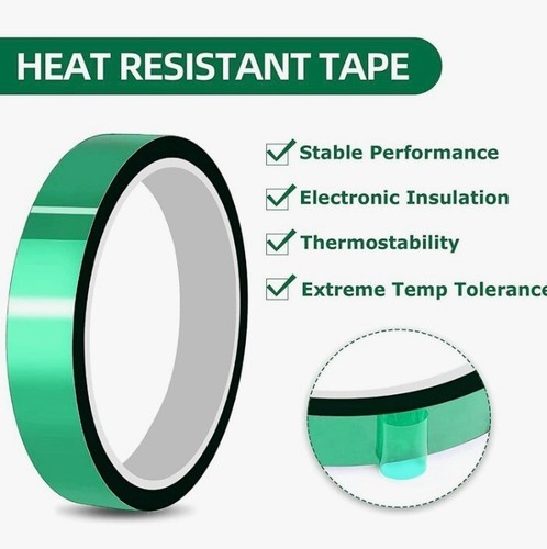 5 rolls Heat resistant tapes sublimation Press Transfer Thermal 10mmx30mt GREEN - Picture 4 of 10