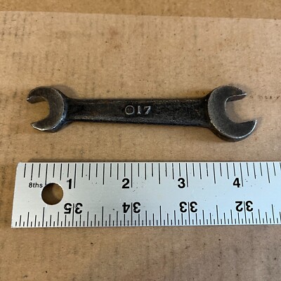 Vintage Vlchek Double Open End Wrench 7/16'' & 1/2'' Hand Tools 17 USA