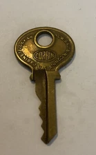 Vintage Antique CORBIN CABINET LOCK CO. KEY Padlock Cabinet Door Trunk Nice K78