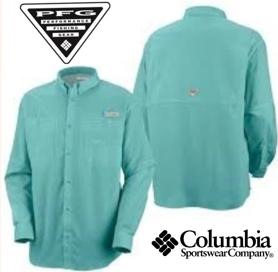 COLUMBIA PFG tamiami fishing shirt lightweight polyester vented quick dry men XL