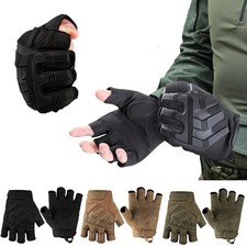 Fingerless Half-Finger Tactical Gloves Motorcycle Driving Riding Gloves for Men