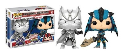 Marvel vs Capcom - Black Panther & Monster Hunter Pop! Vinyl, 2 Pack - 3.75 Inch