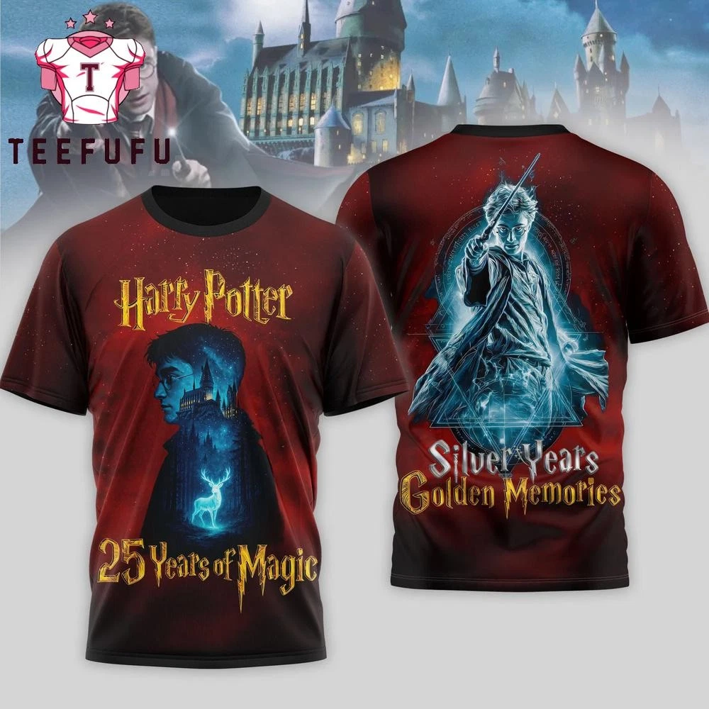 Harry Potter 25 Years of Magic 2026 3D T-Shirt