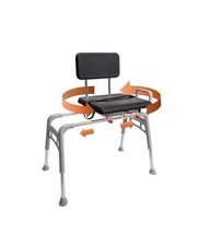 Eagle Health Supplies Padded Swivel Sliding Shower Chair & Transfer Bench,