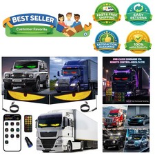 Customizable 23" x 5" LED Eyes for Car Windshield - Bluetooth USB Powered