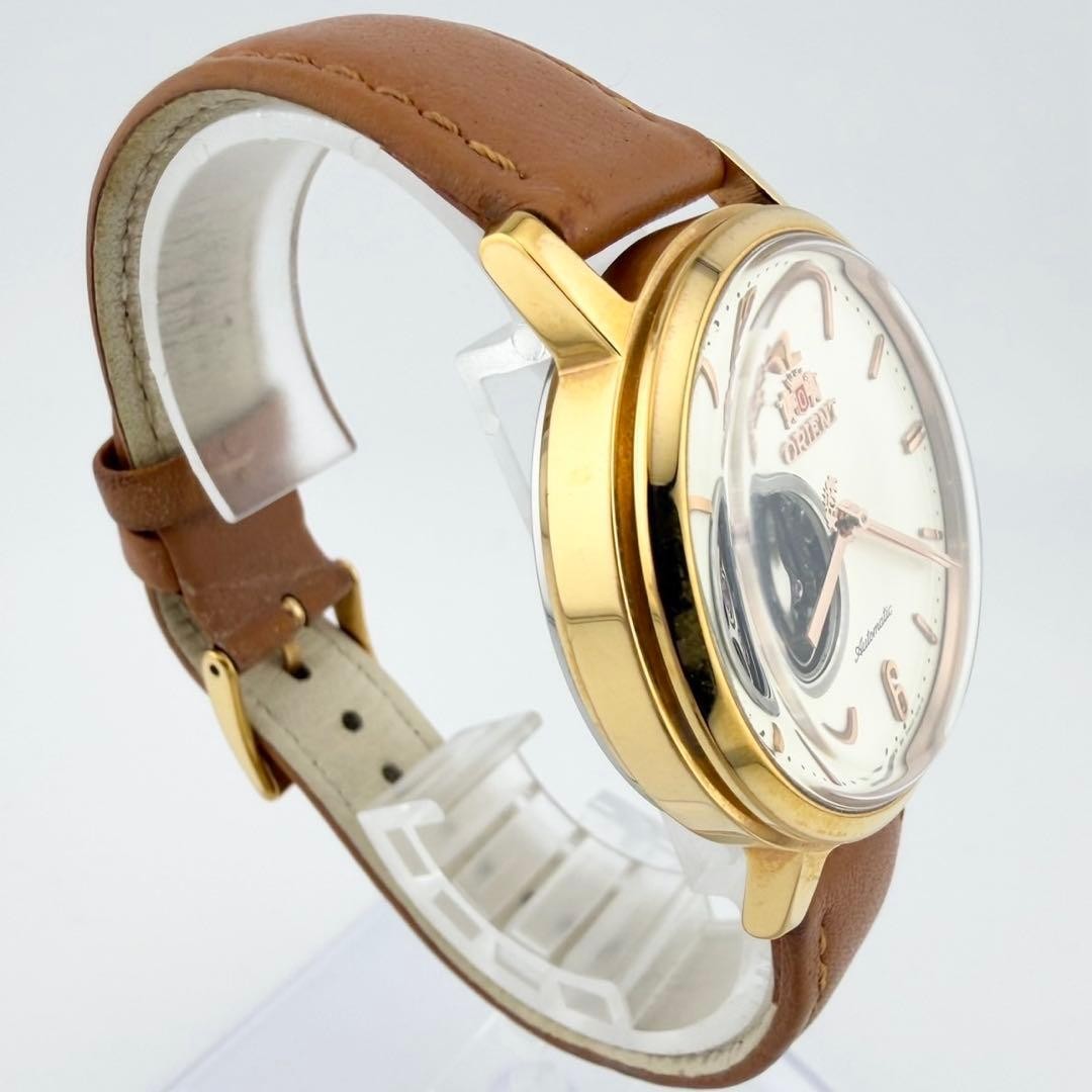 Excellent Condition Orient Classic Open Heart Gol… - image 3