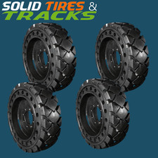 4, 10x16.5/10-16.5 Solid Tires with 8 Holes for Bobcat S64, S150,S595, 751,  853