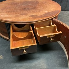 Antique Cushman Products Wood Drum Center Car...