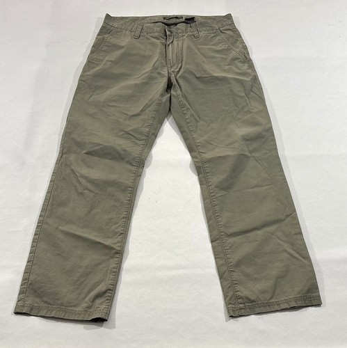 John Varvatos, John Varvatos Pants Mens Green Straight Leg Chino Cotton Casual Trousers Sz 32