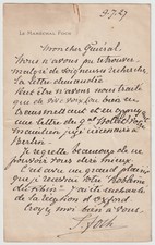 Marshal Ferdinand Foch Signed Letter - French Army Officer