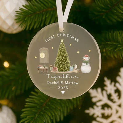 FROM WILLOW Personalised First Christmas Together Keepsake, New Couple 1st Christmas