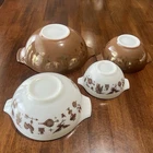 PYREX Early American Cinderella Nesting Mixing Bowls Set of 4 - #441 442 443 444