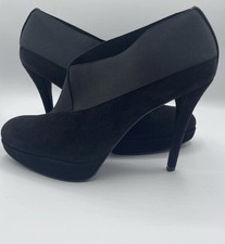 Stuart Weitzman Greatneck Suede Ankle Booties Womens Size 8.5 M Black