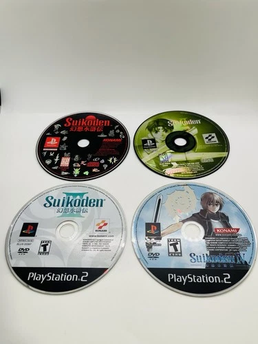 Suikoden I II III IV 1 2 3 4 Lot PlayStation (PS1 PS2) DISC ONLY SET TESTED