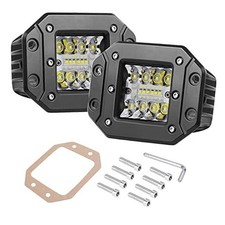 Flush Mount LED Pods, 2pcs 80W Flush Led Light Bar Spot Flood Driving Lights