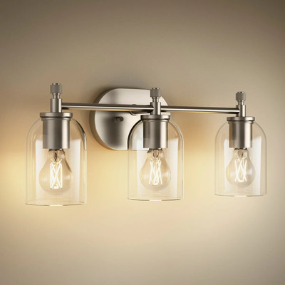 #ad #ad Kohler Orime REC34051 SC03 BNL 3 light Wall Sconce Brushed Nickel Vanity Light $99.90