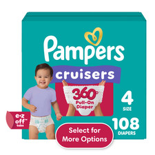 Pampers Cruisers 360 Baby Diapers Size 4, 108 Count