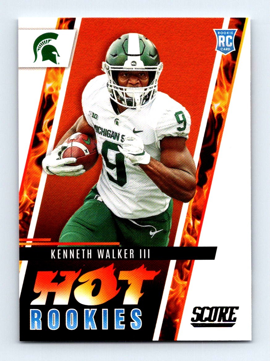 #HR15 2022 Score Hot Rookies ) Kenneth Walker III RC Michigan State Spartans