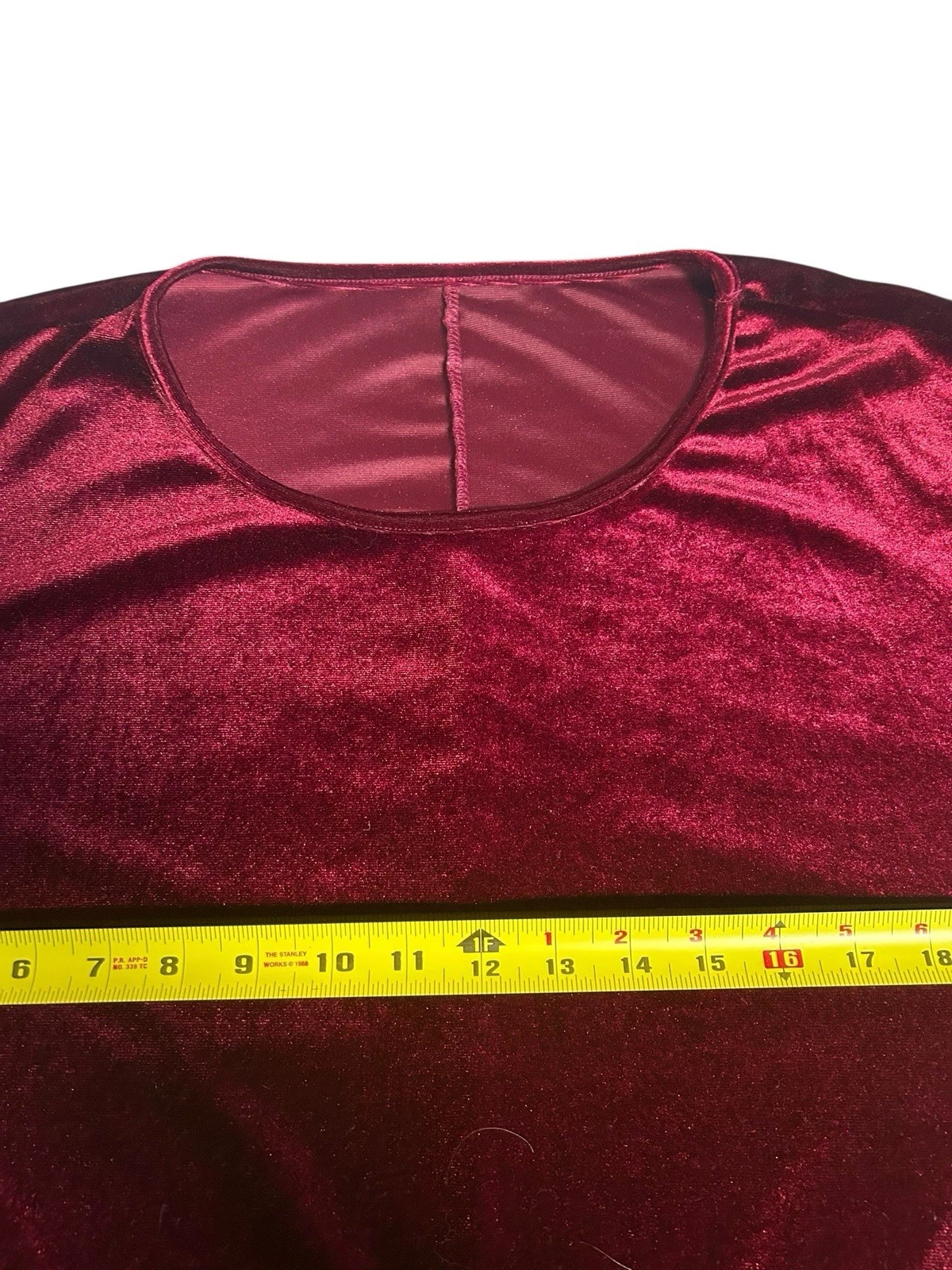 VETEMENTS Abito a tubino Deep Wine manica lunga in velluto più 2X Whimsygoth Dark Fairy Holiday