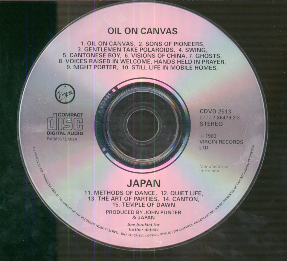 Japan Oil On Canvas CD Europe Virgin CD. NL in runout. 'Virgin Value' sticker on - Bild 3 von 3