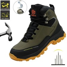Waterproof Safety Boots Men Steel Toe Work Boots Anti-smash Stab-resistant